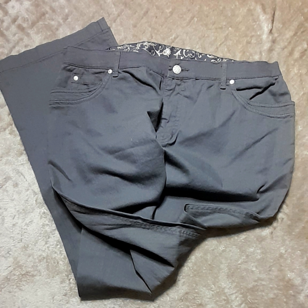 ERIKA Ivy Stud Pocket Stretch Pant Trouser Gray Size 14